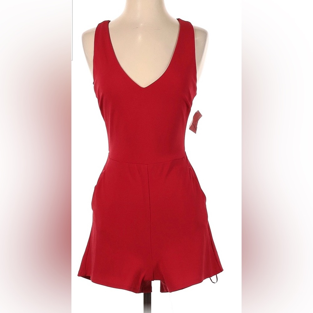 Crystal Sky Red Romper